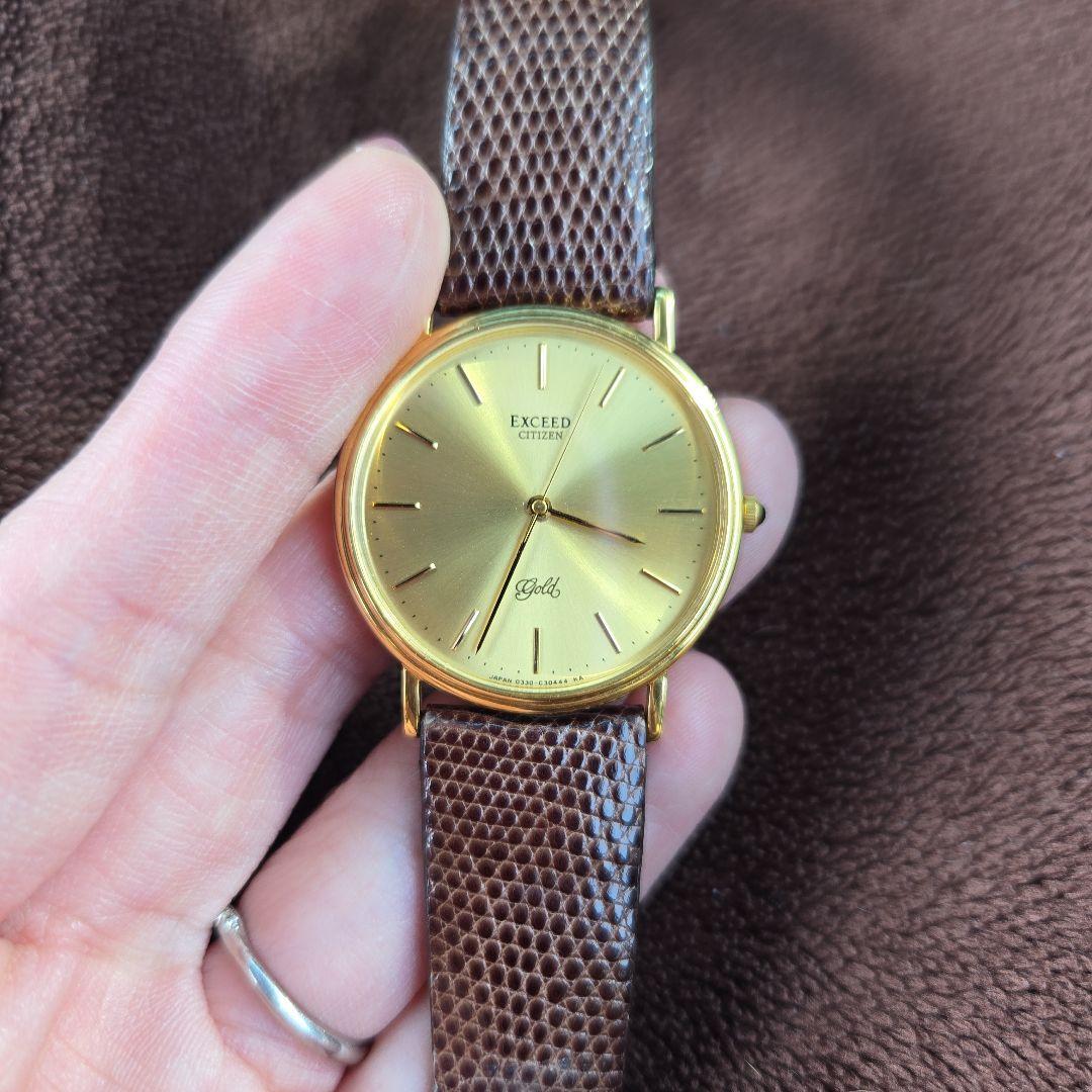 EXCEED ゴールド 腕時計(クォーツ)