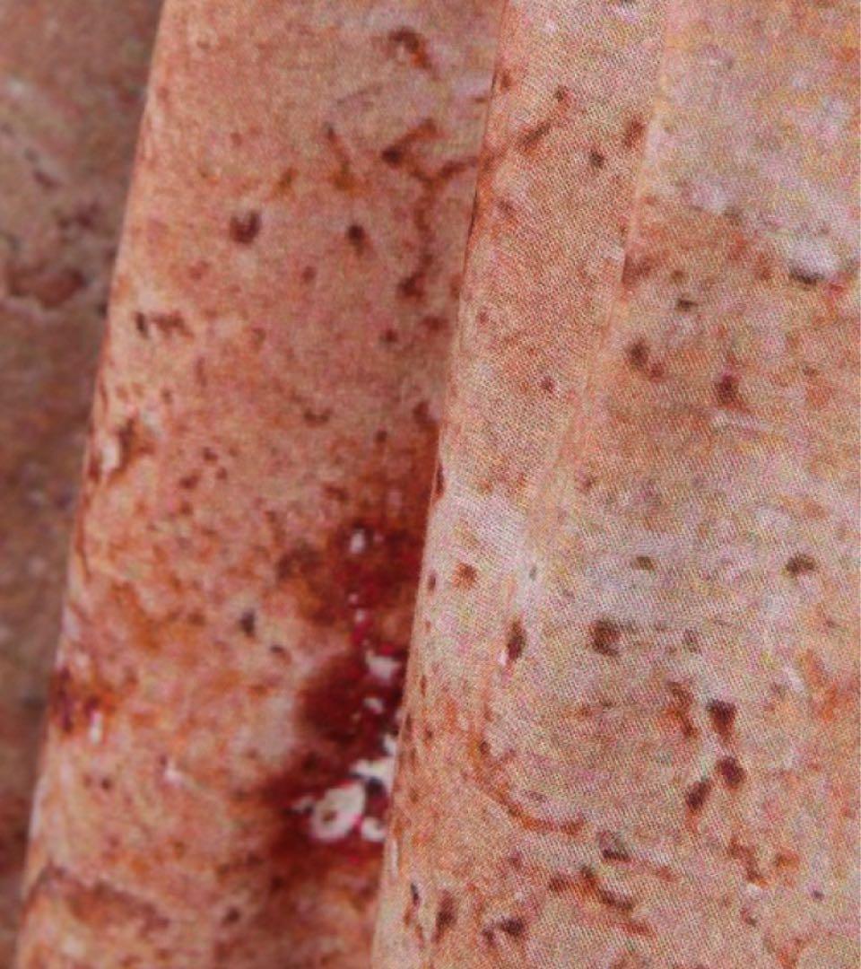 ネイチャー総柄 ドレープ オープンカラーシャツ