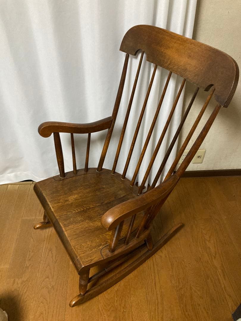 木製ロッキングチェア クラシック ブラウン