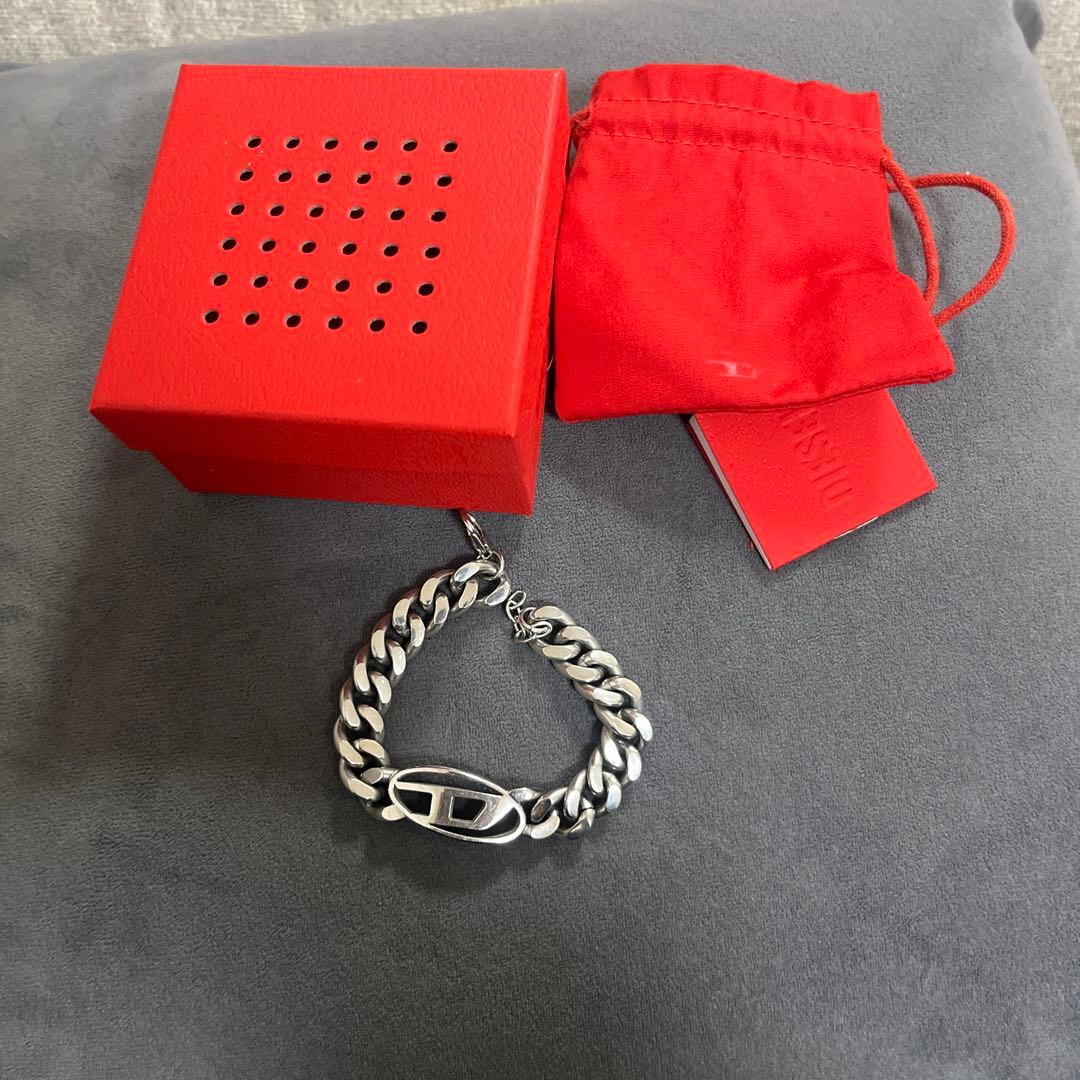 DIESEL ステンレススチール チェーンブレスレット DX1413