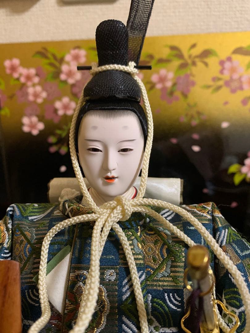 【8日迄出品】京雅　小倉草園作　絶世の美男美女　親王飾り　十二単唐衣裳姿仕様