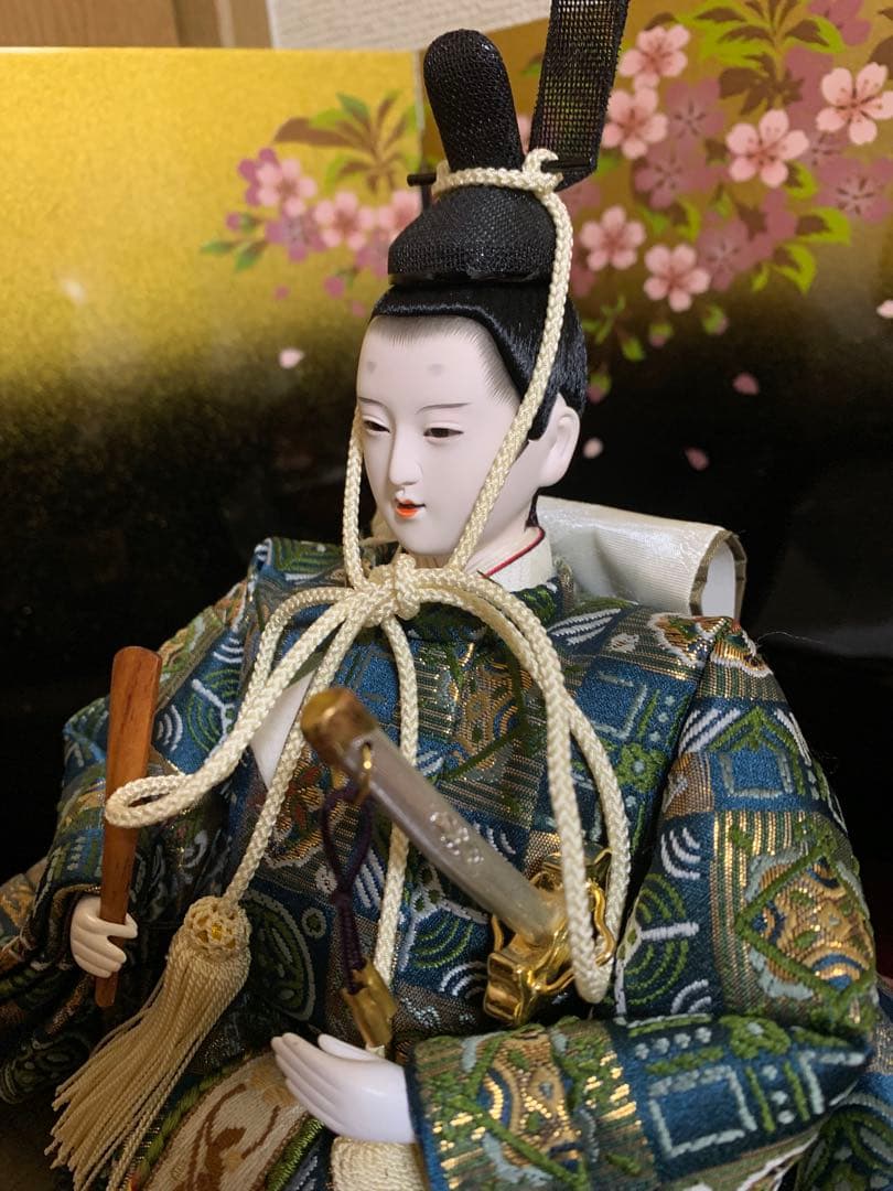 【8日迄出品】京雅　小倉草園作　絶世の美男美女　親王飾り　十二単唐衣裳姿仕様