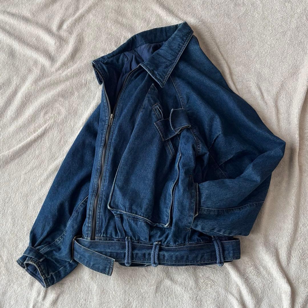 一点物 ヴィンテージ デニムブルゾン A-2型 フライトジャケット 短丈　a2