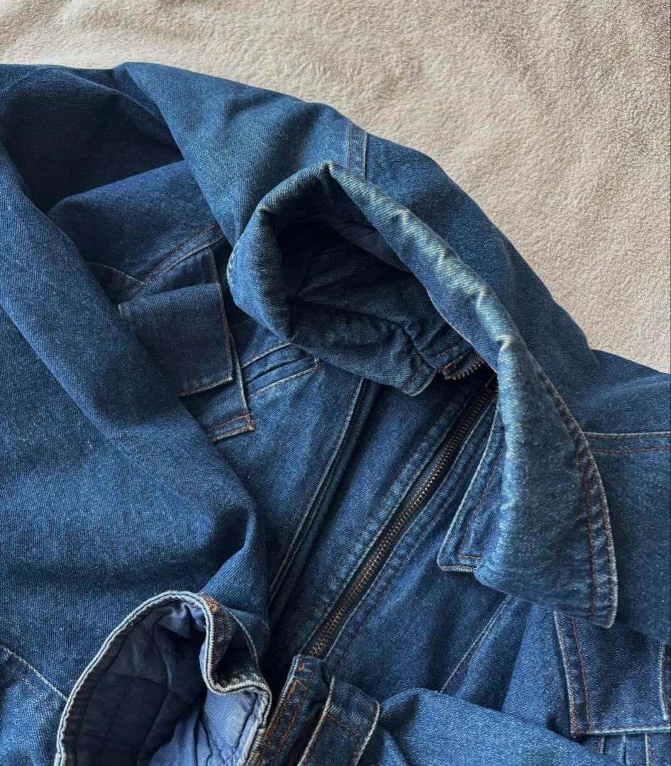 一点物 ヴィンテージ デニムブルゾン A-2型 フライトジャケット 短丈　a2
