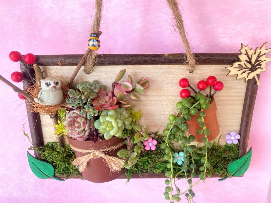 多肉アート◆寄せ植え◆そのまま飾れます◆ハンドメイド