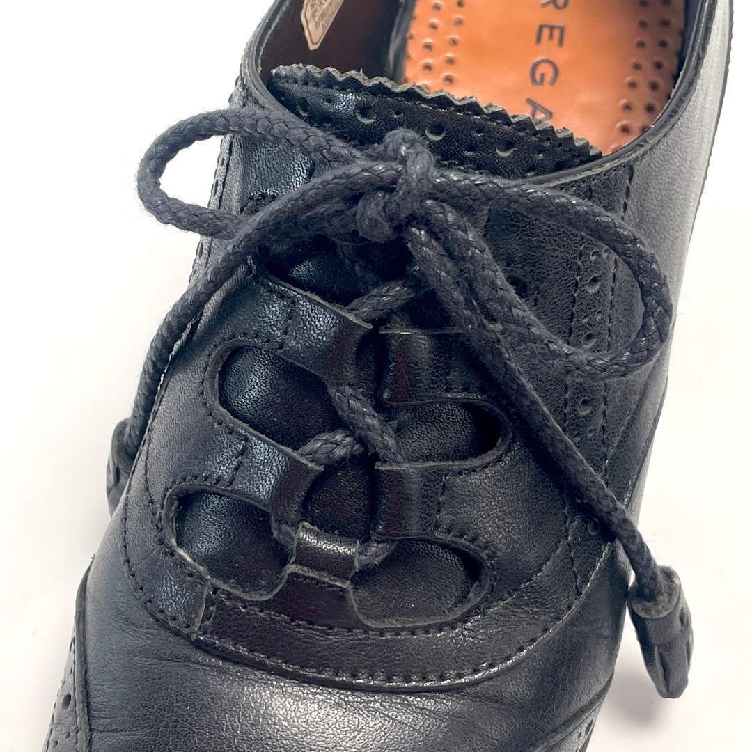 師走セール REGAL リーガル ウイングチップ パンプス ブラック 23.5