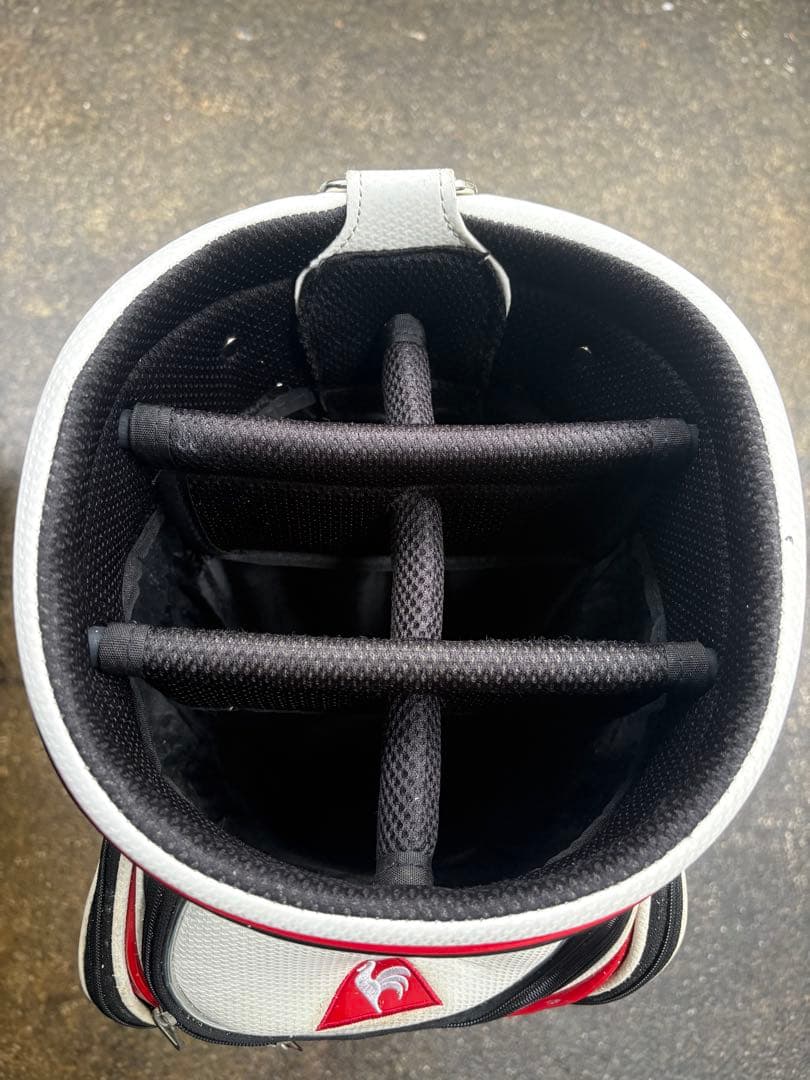 le coq sportif キャディバッグ 赤白黒