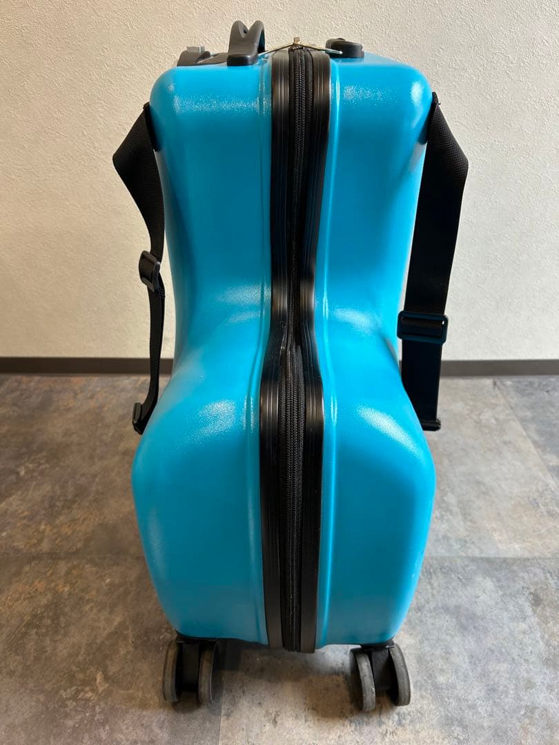 【美品】[NORICCO]ノリッコ子どもが乗れるキャリーケース　ブルー