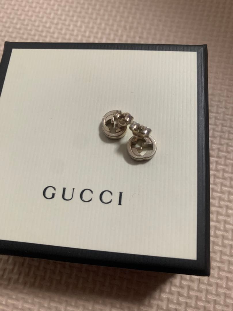 GUCCI インターロッキング ピアス GG シルバー925