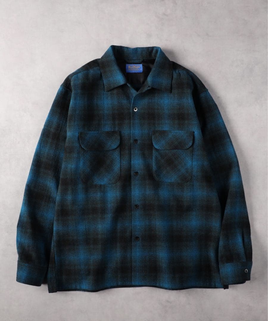 kazuya 新品 FJ監修 バックナンバー オープンカラーシャツ ブルー