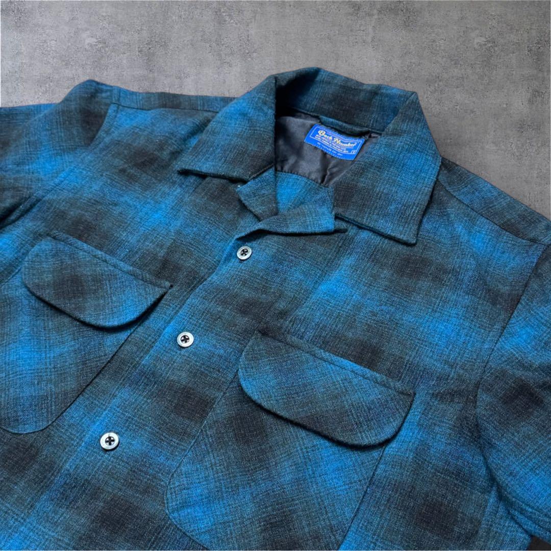kazuya 新品 FJ監修 バックナンバー オープンカラーシャツ ブルー
