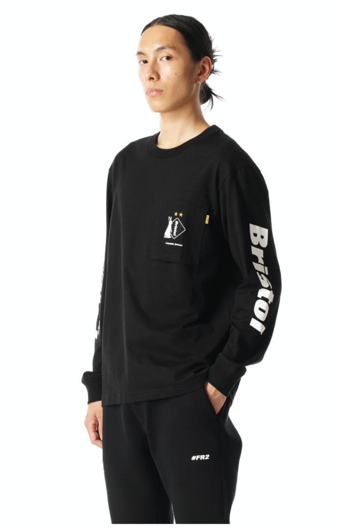 新品 20FW FCRB × #FR2 POCKET L/S TEE 黒 S