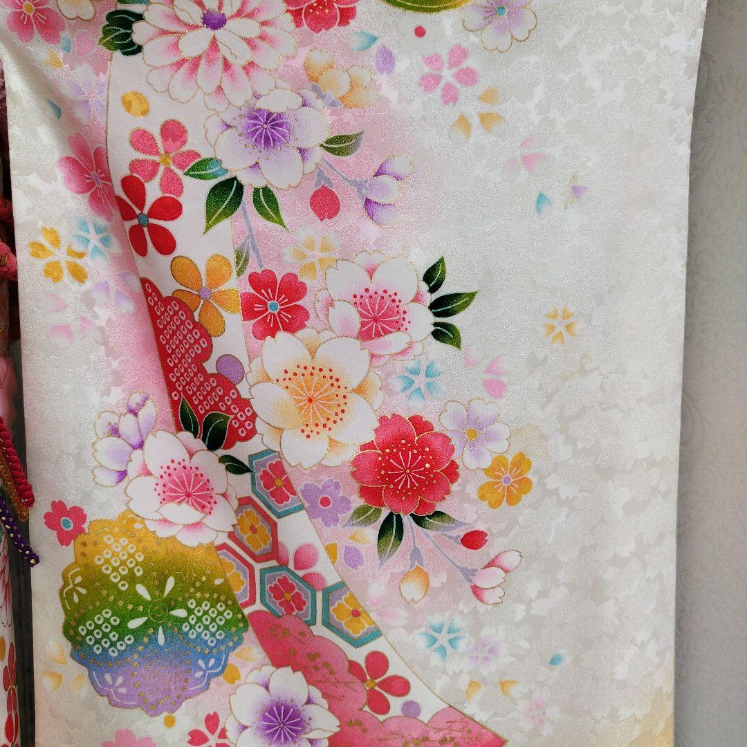 明日まで☆正絹白に刺繍着物に西陣帯フルセット☆七五三ハーフ成人式