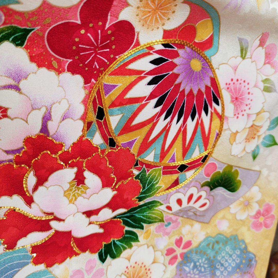 明日まで☆正絹白に刺繍着物に西陣帯フルセット☆七五三ハーフ成人式
