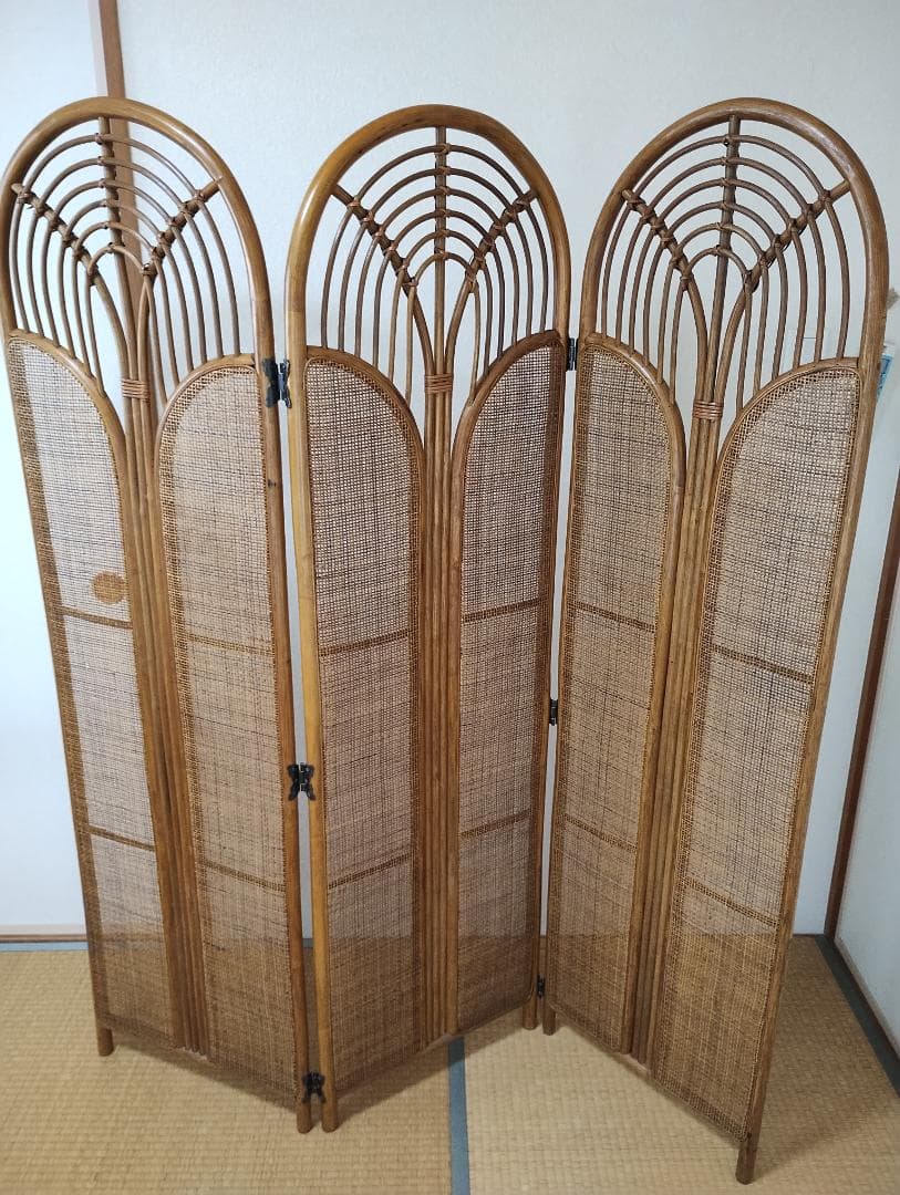籐の衝立　パーティション