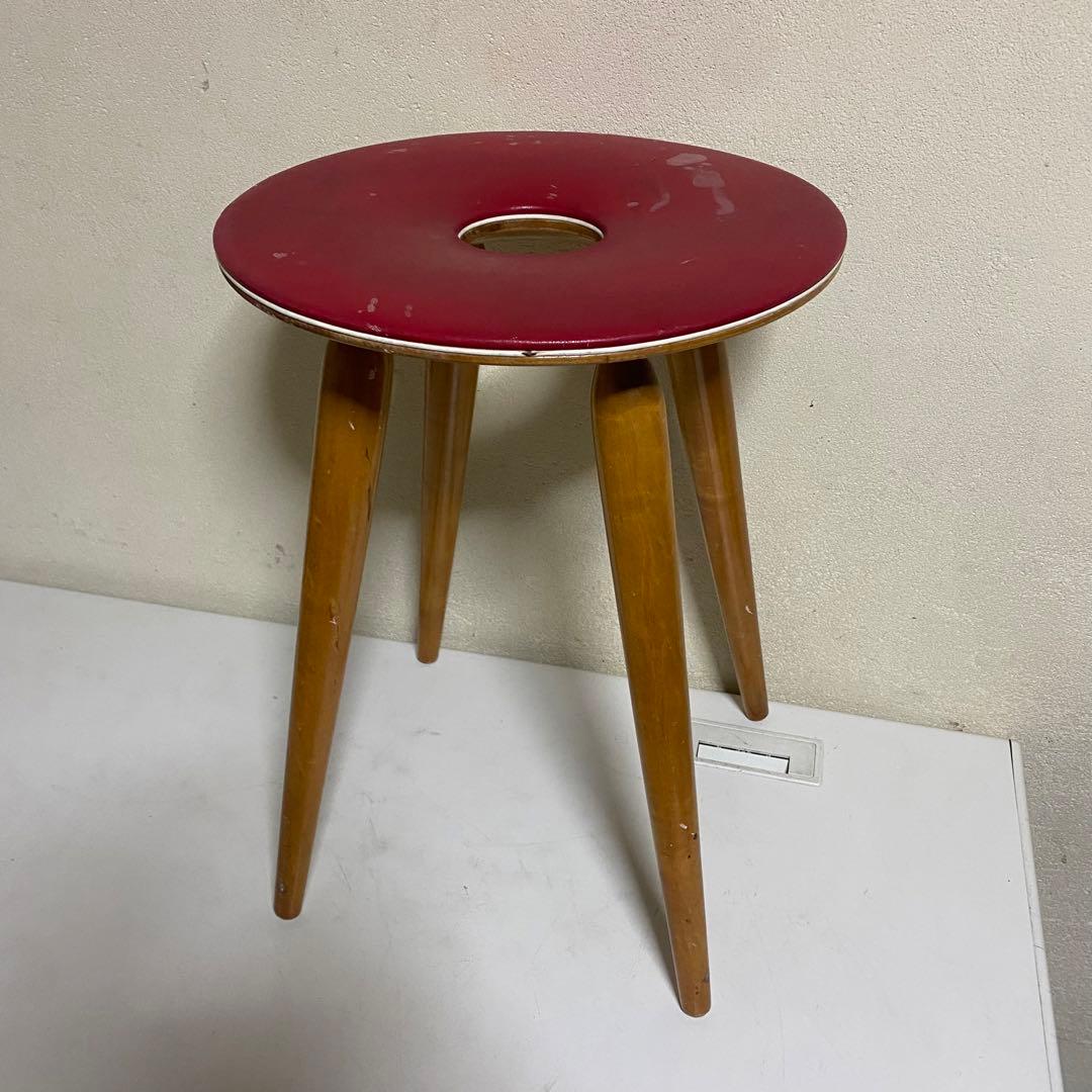 長期自宅保管 天童木工 リングスツール 座面直径32cm 高さ45cm 現状渡し