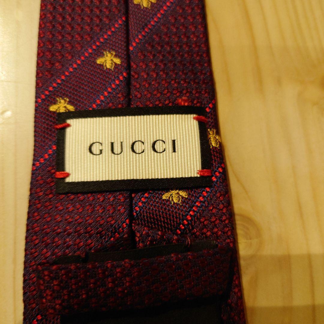 GUCCI (グッチ) 希少！【色変！！】ハチ柄 シルクジャカード ネクタイ