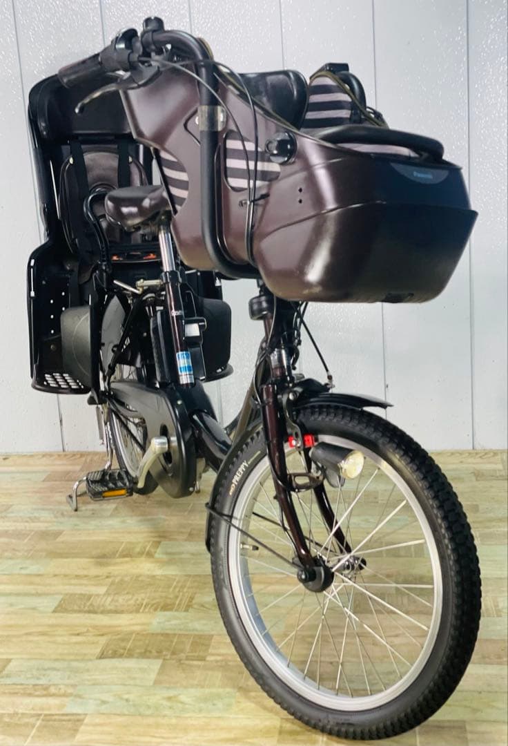 2958パナソニック12アンペア　3人乗り対応子供乗せ　電動アシスト自転車