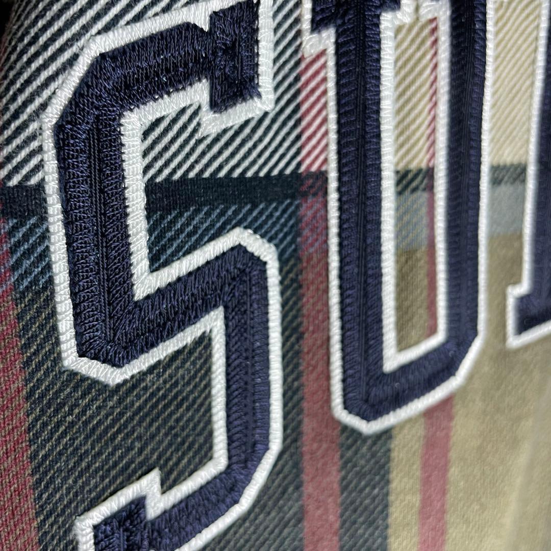 Supreme スウェット チェック 刺繍アーチロゴ バーシティ ジャケット L