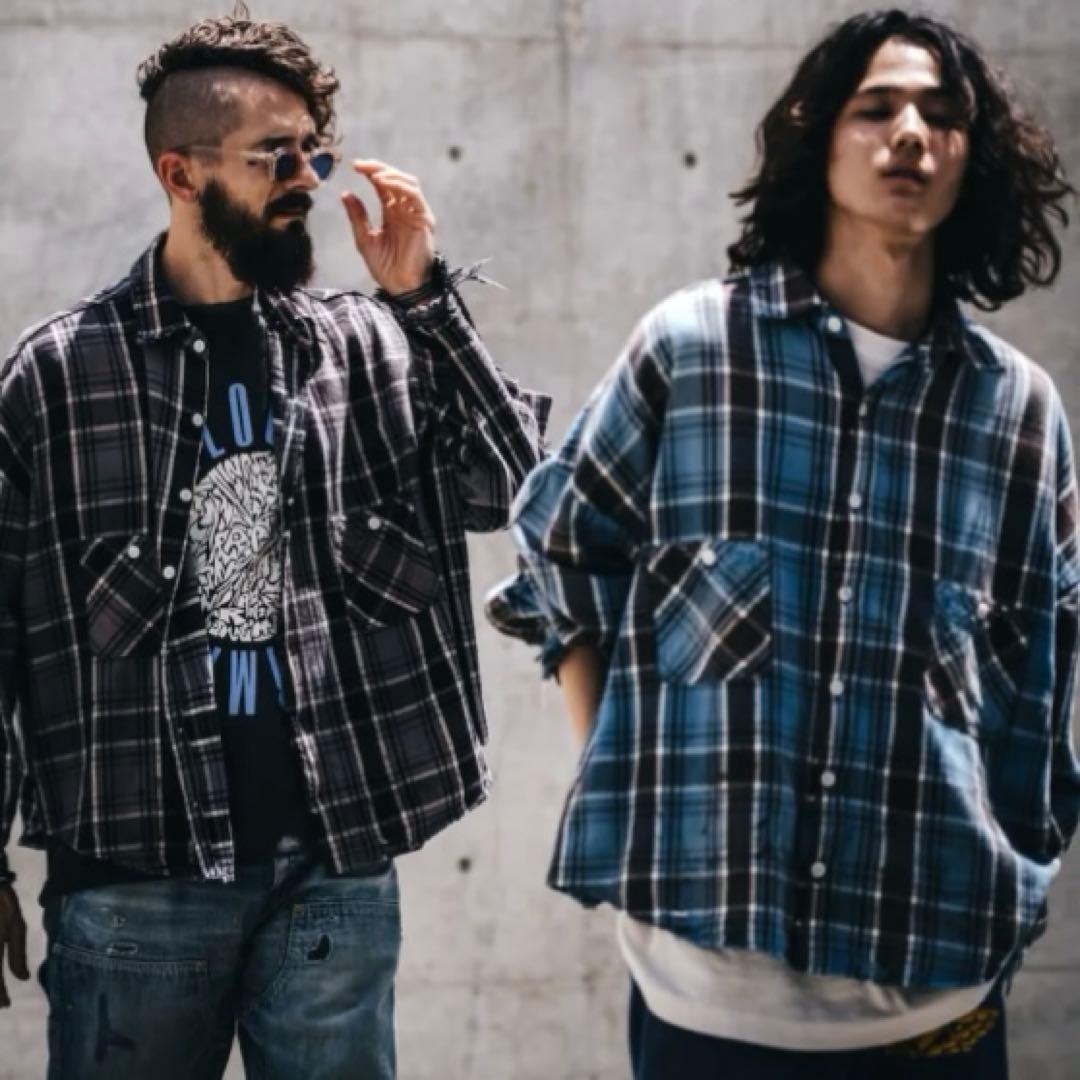 SAINT Mxxxxxx セントマイケル チェックシャツ ヘビネル ネルシャツ