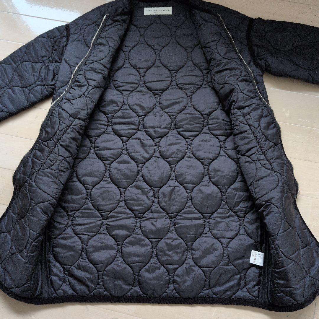 THE SHINZONE ノーカラーキルティングコート
