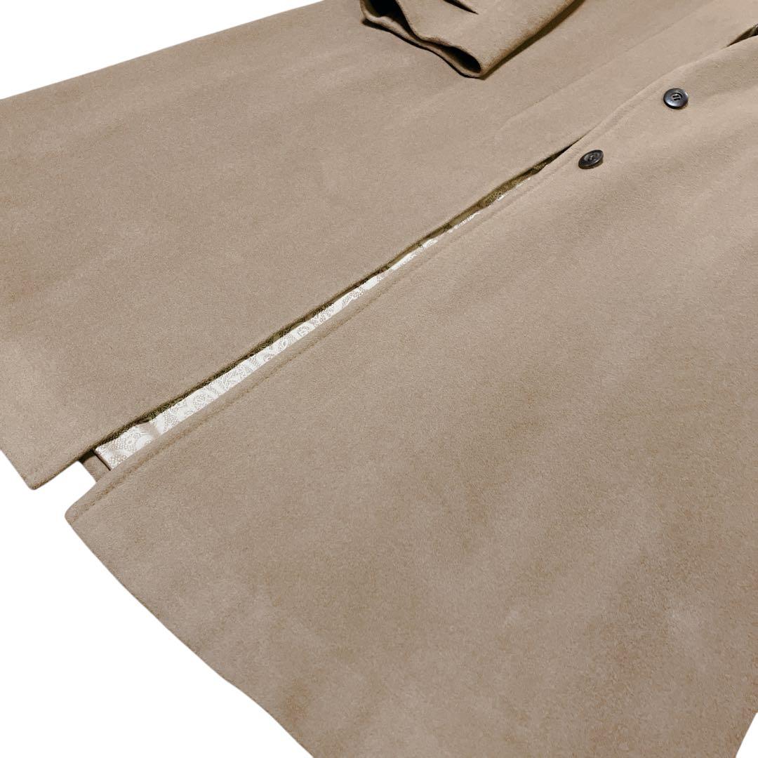 【美品】Burberrys カシミヤ100%　ロングコート 裏地ロゴ柄　キャメル