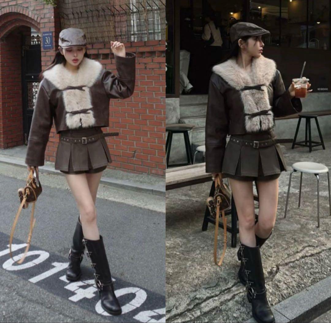 Darich リボンベルトヴィンテージレザージャケット