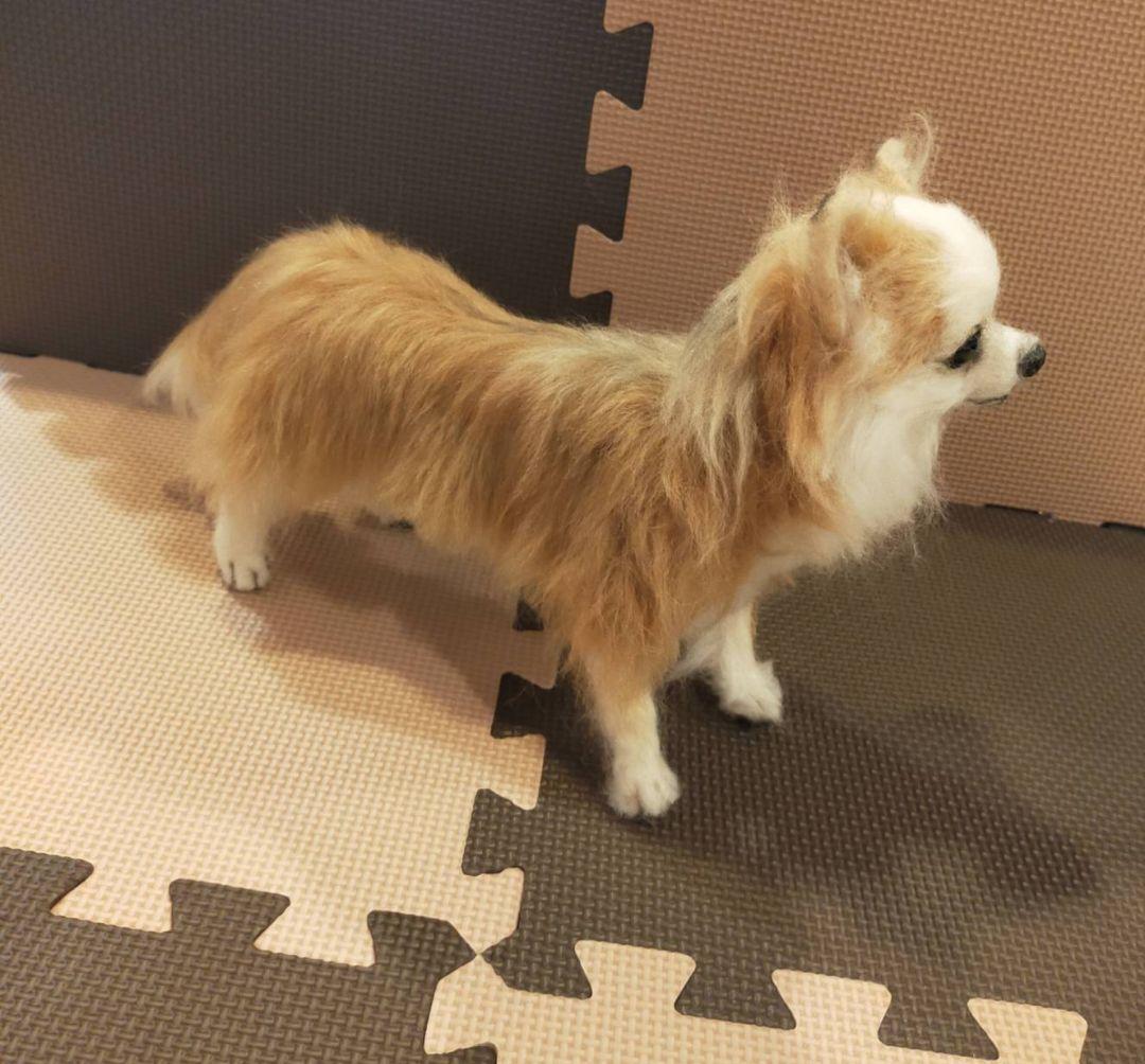 羊毛フェルト犬　ちろ