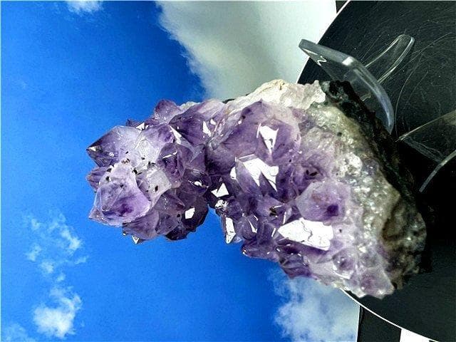 AAA級◆天然タイチンアメジスト原石クラスターB86G3/307G09D