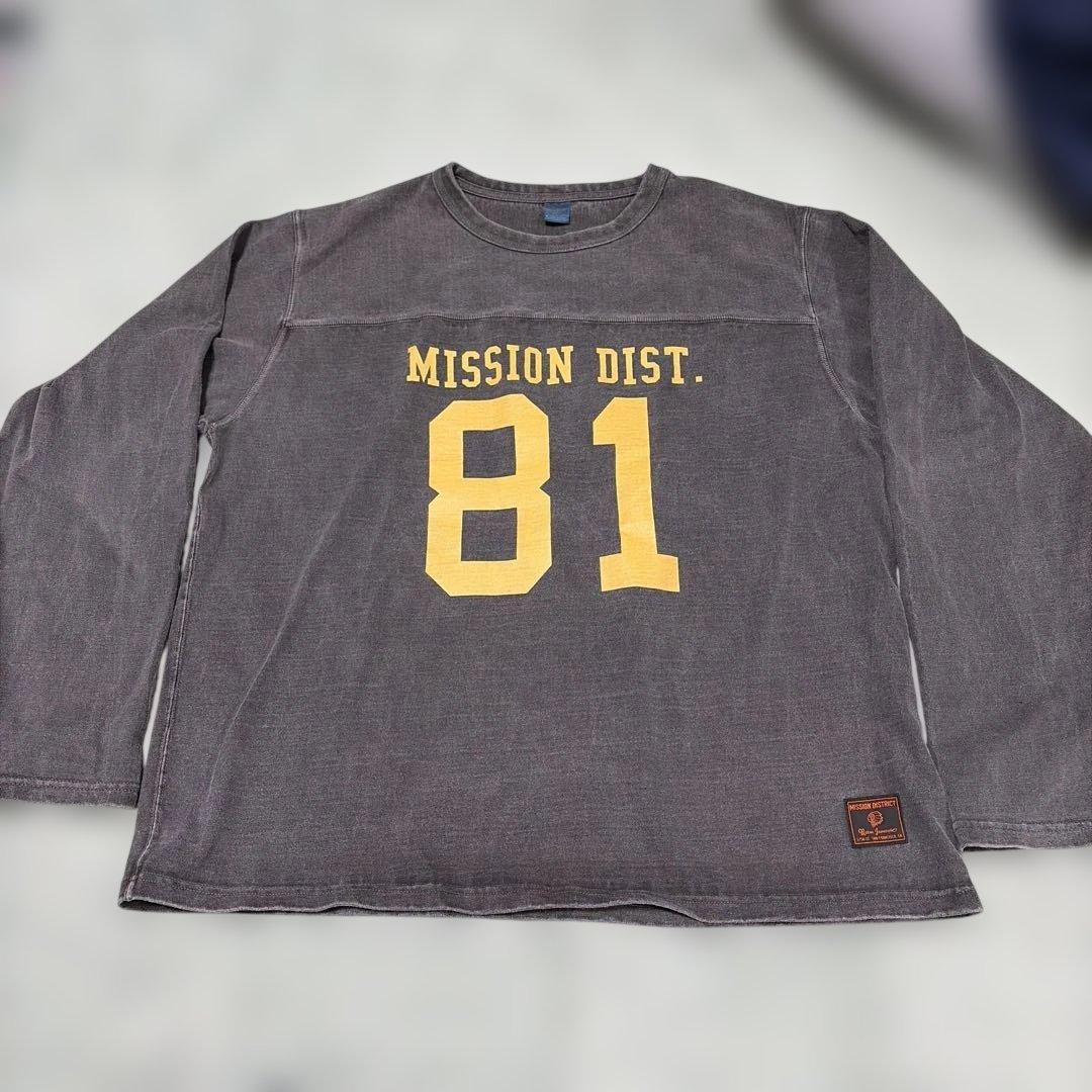 入手困難品！MISSION DISTRICTフットボールTシャツ！81