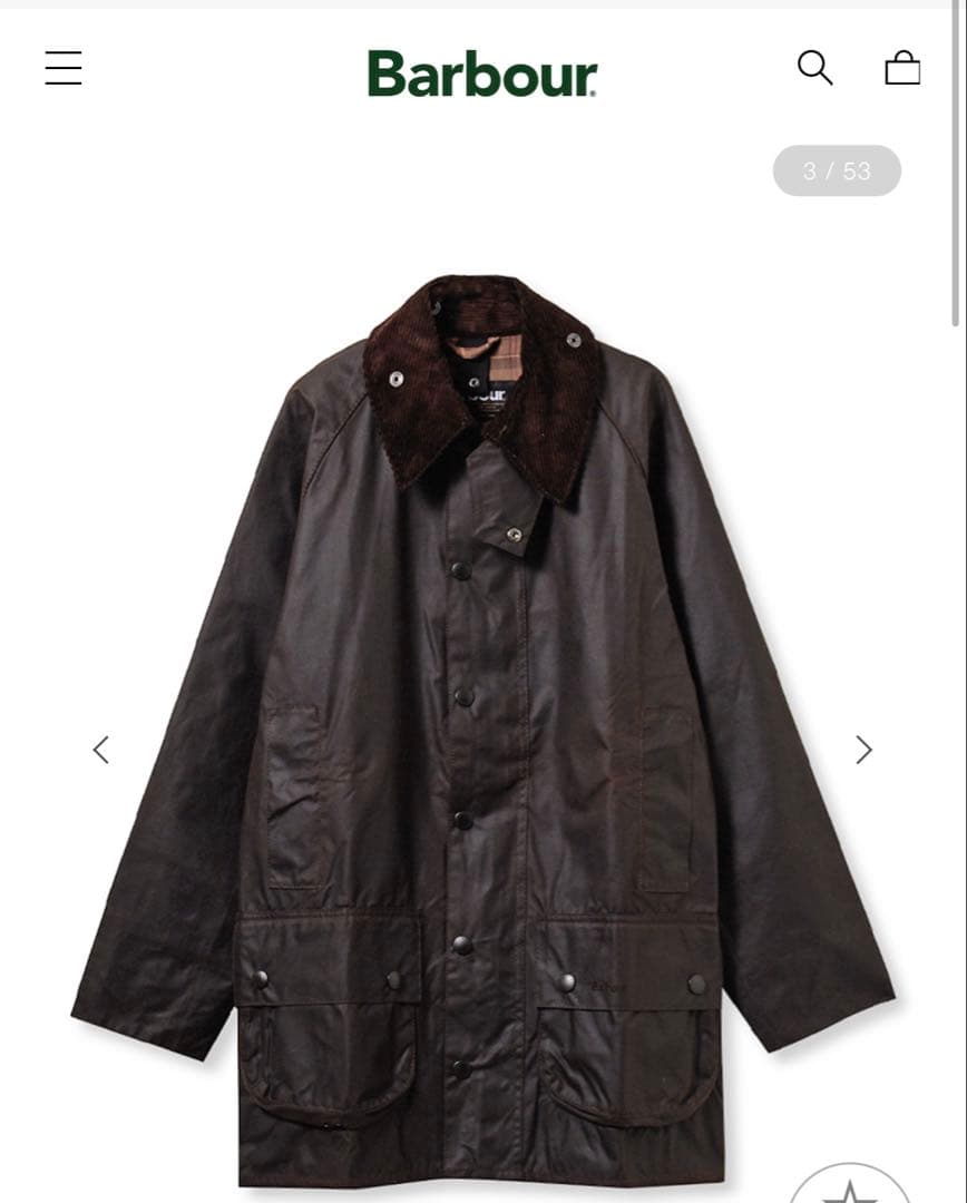 Barbour BEAUFORT ビューフォート　BRW 38