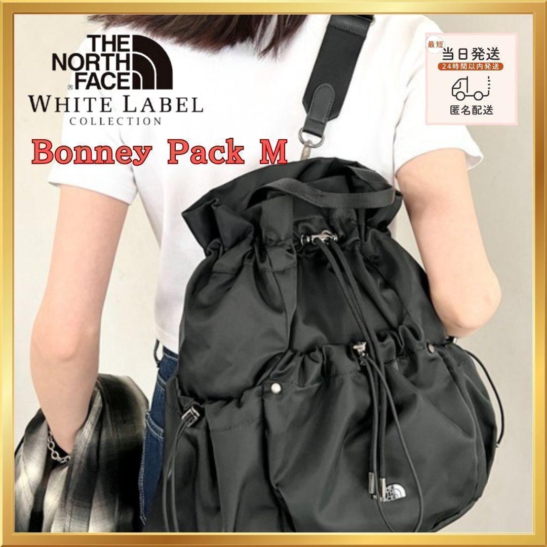 韓国限定　ノースフェイス ホワイトレーベル　ボニーパックM ブラック　K