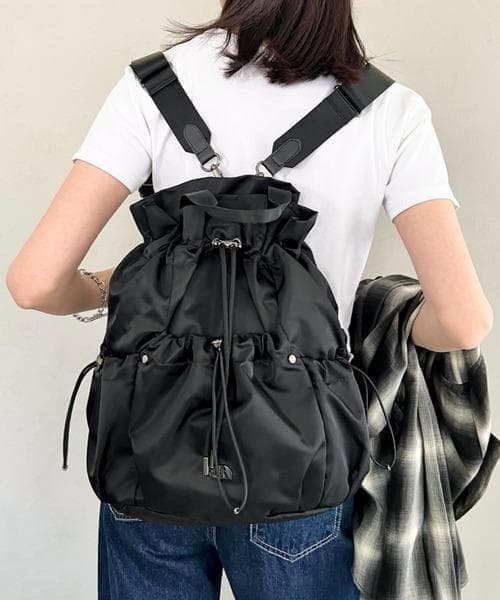 韓国限定　ノースフェイス ホワイトレーベル　ボニーパックM ブラック　K