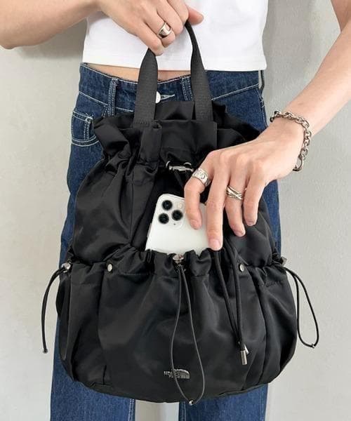 韓国限定　ノースフェイス ホワイトレーベル　ボニーパックM ブラック　K