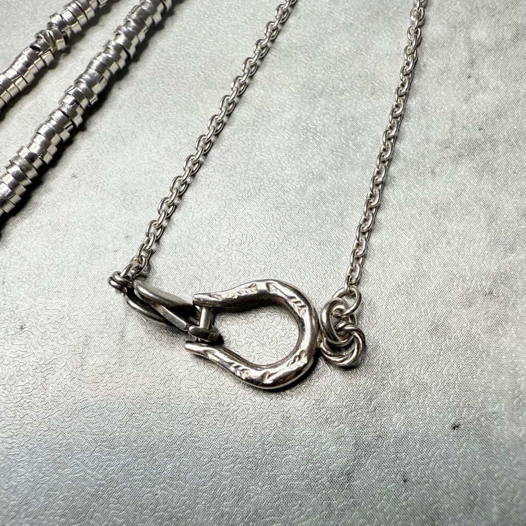 ワカンシルバースミス　ホースシューハンドメイドビーズネックレス 65cm 完売品