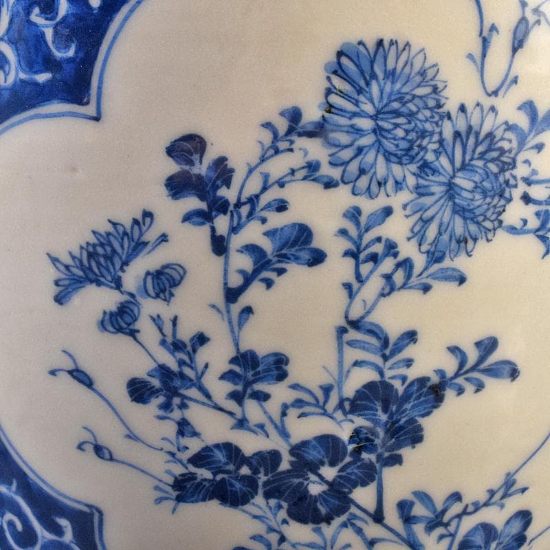 瀬戸焼　古瀬戸　青磁染付　四君子文　花瓶　高さ約30㎝　D　R7683B