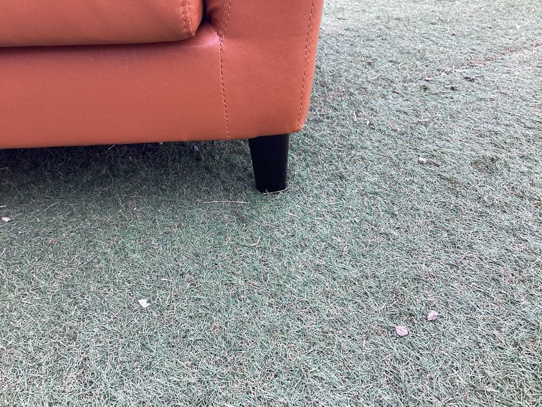 キャメル　2人掛け　ソファ　美品　椅子