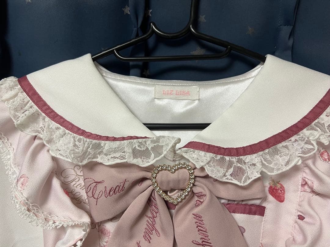 LIZ LISA アフタヌーンティー柄ワンピース　ピンク