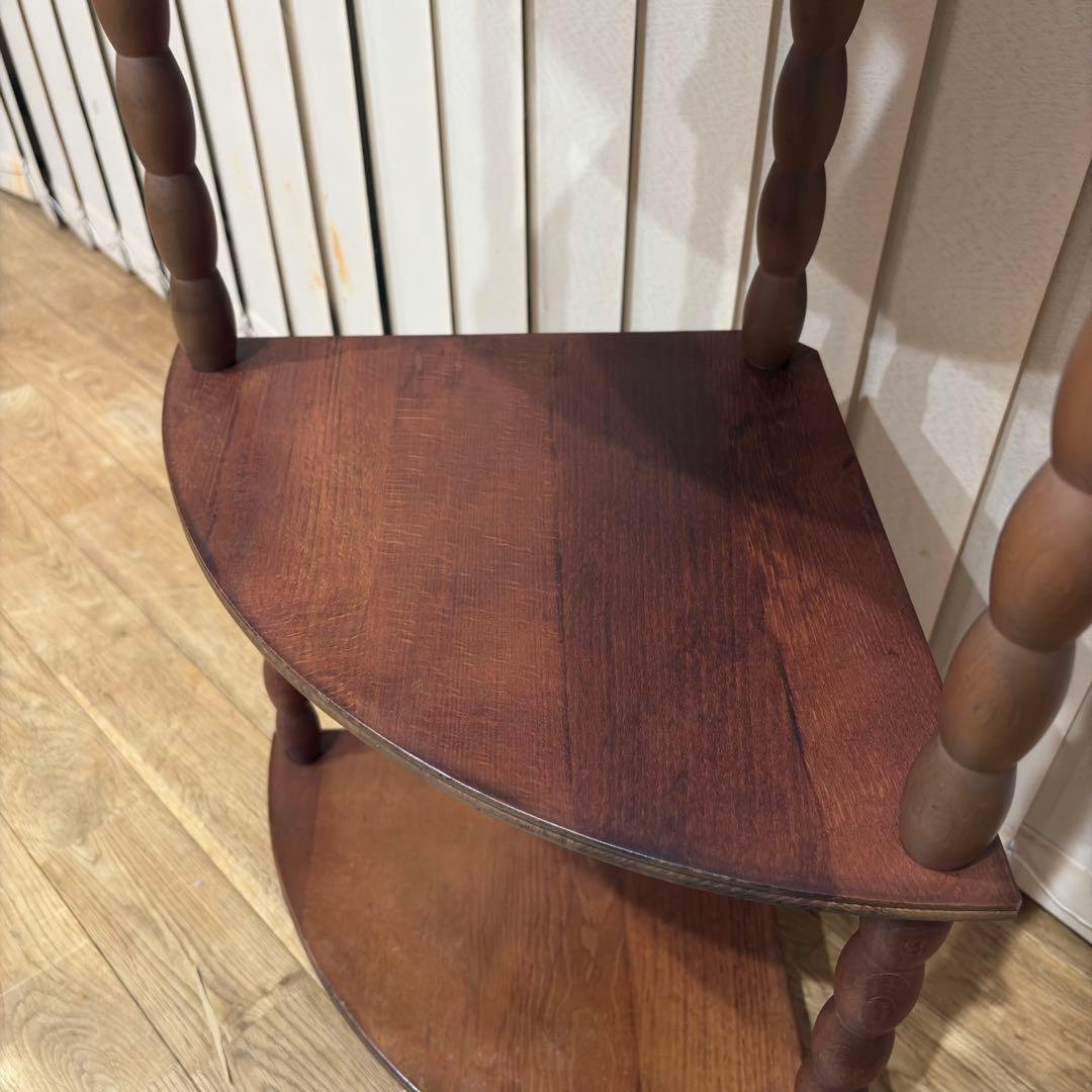 ナジコ Najico コーナーシェルフ 4段 木製 天然木 アンティーク ラック