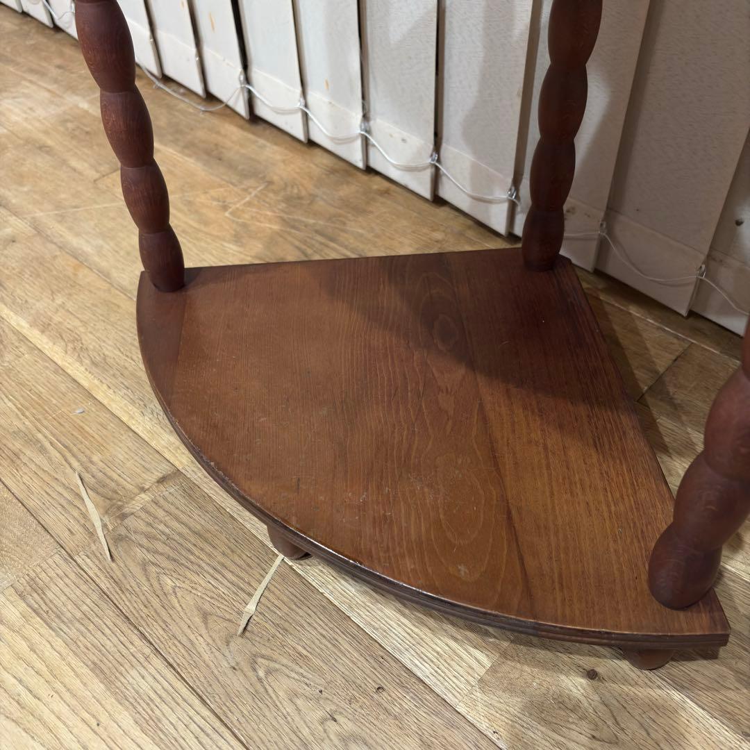 ナジコ Najico コーナーシェルフ 4段 木製 天然木 アンティーク ラック