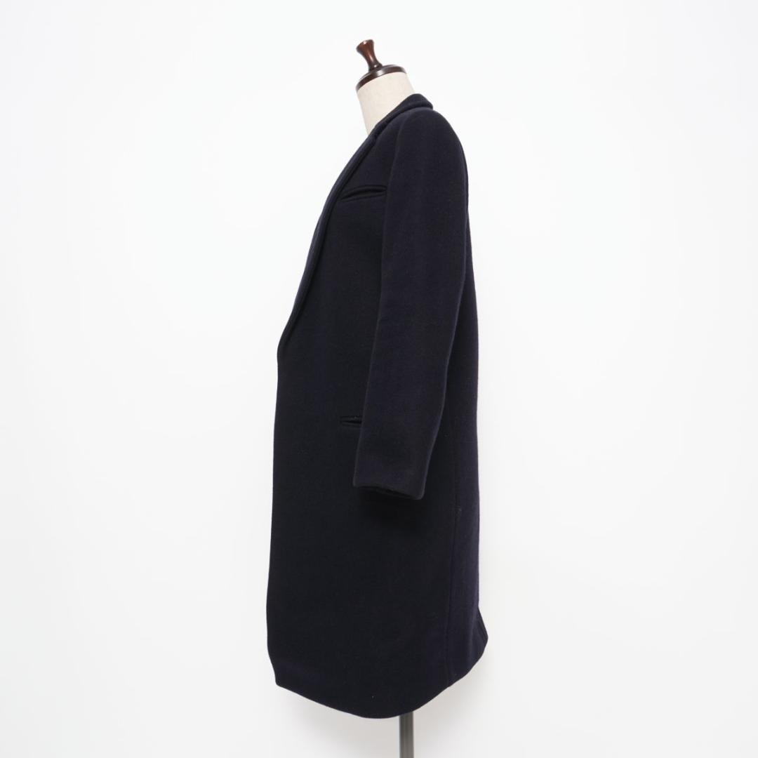 SEA ウールガウンコート ロング丈 ブラック サイズF*KD215