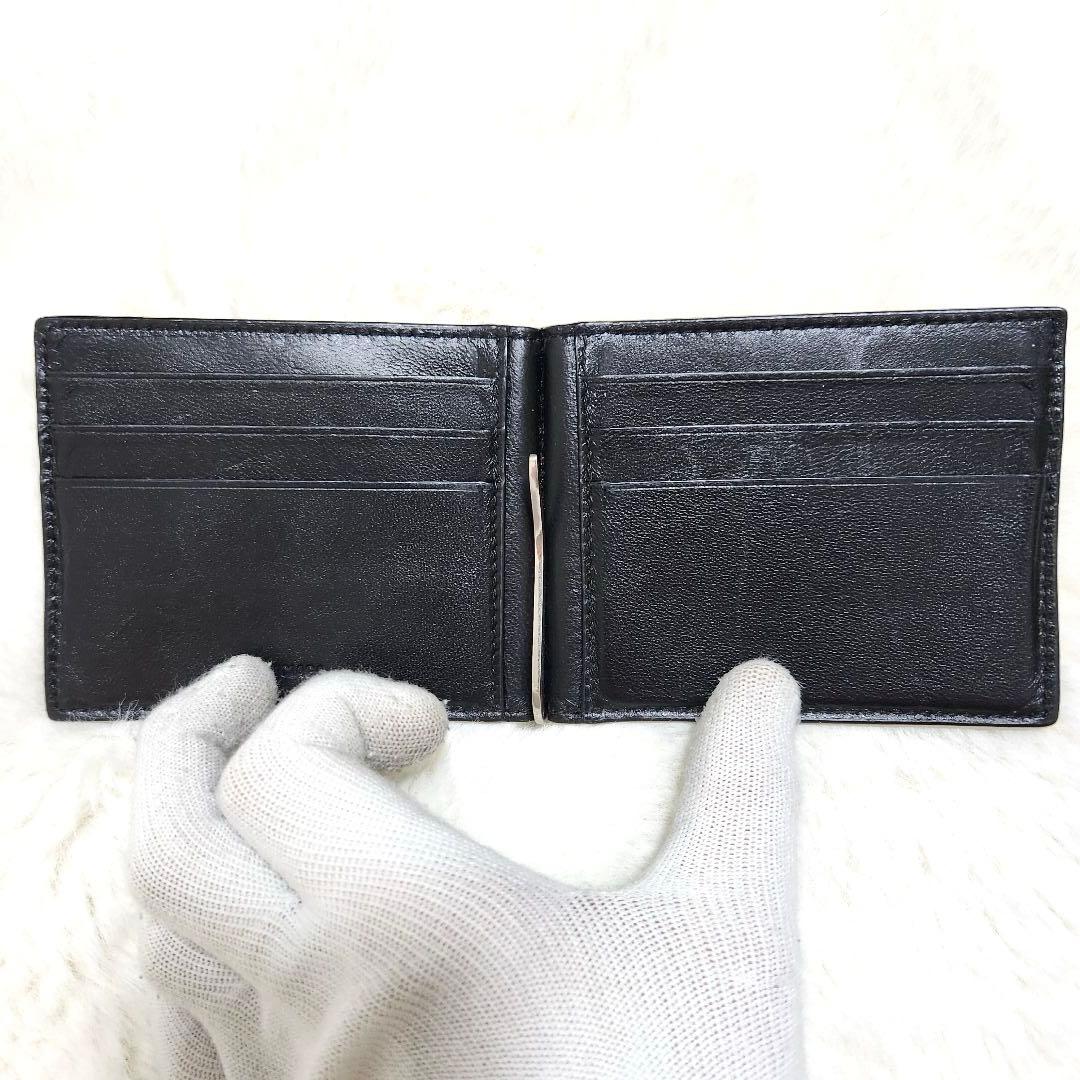 ✨極美品✨バレンシアガ　マネークリップ　ブラック　レザー　二つ折り