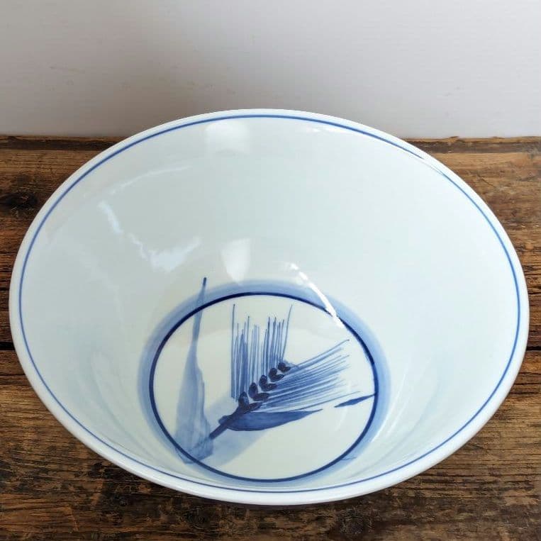 【柴田良三】白磁 染付 丼