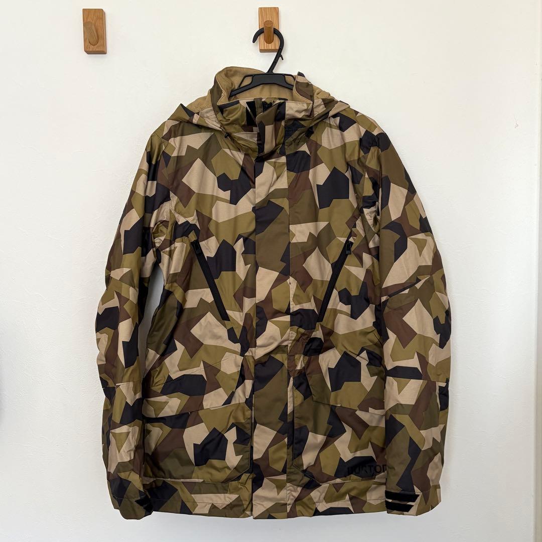 【美品】BURTON スノボウェア 上下セット S 迷彩ジャケット×カーゴパンツ