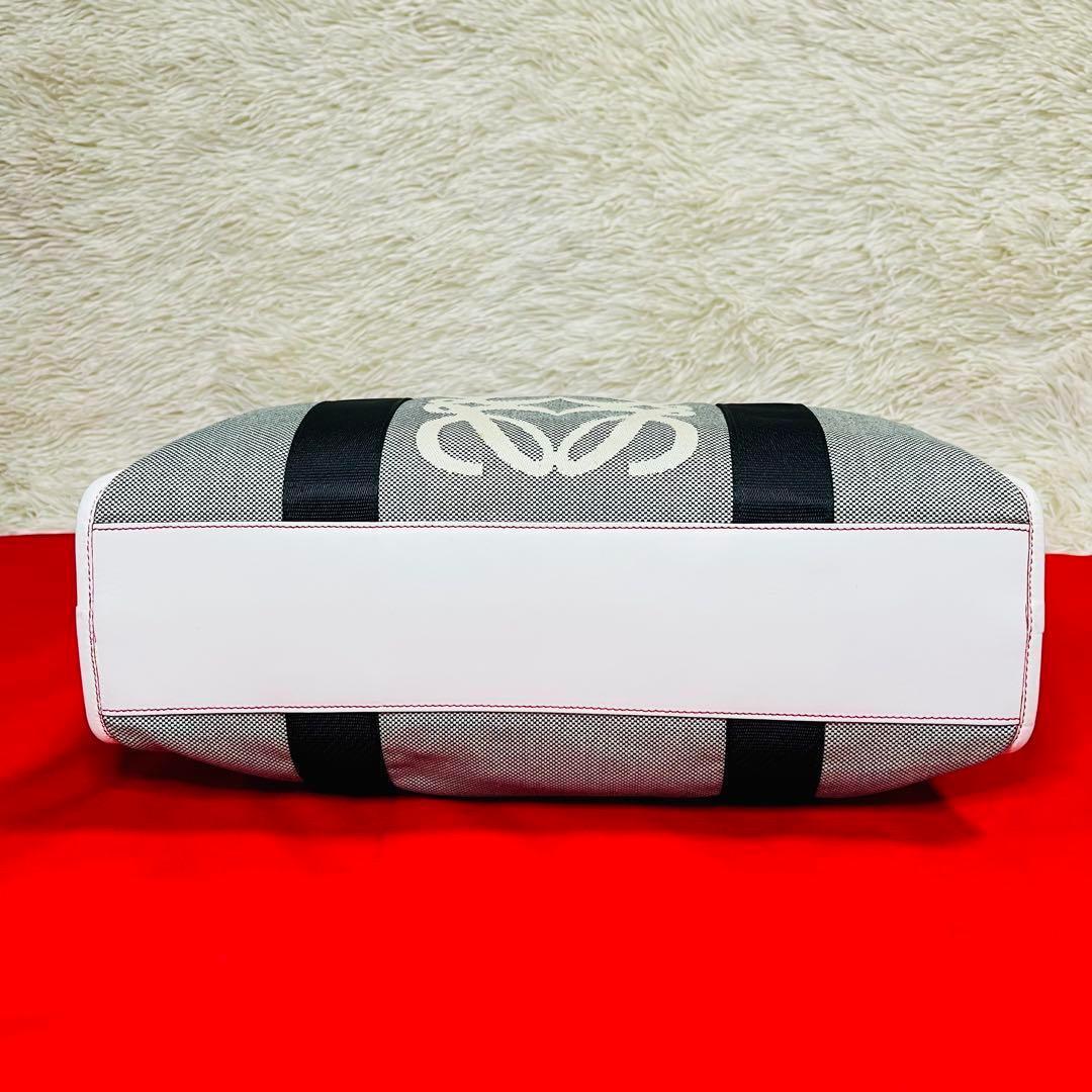 ✨希少✨LOEWE ロエベ アナグラム ロゴ キャンバス✖️レザー ミニボストン
