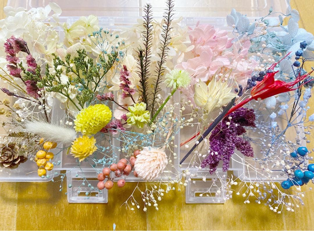 03花材詰め合わせ　プリザーブド　ドライ　ハーバリウムレジン