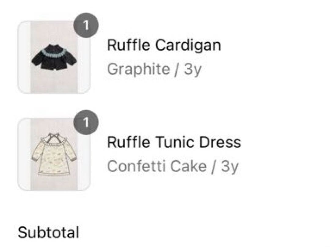 ワンピース misha and puff MTO Ruffle Tunic Dress 3Y