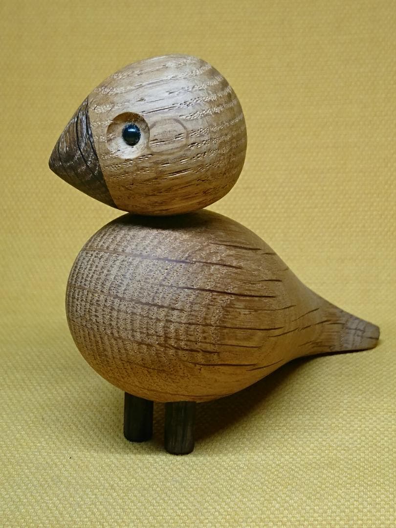 【美品】鳥　木彫　北欧　オブジェ　置物　インテリア　工芸品　美術品　A2633