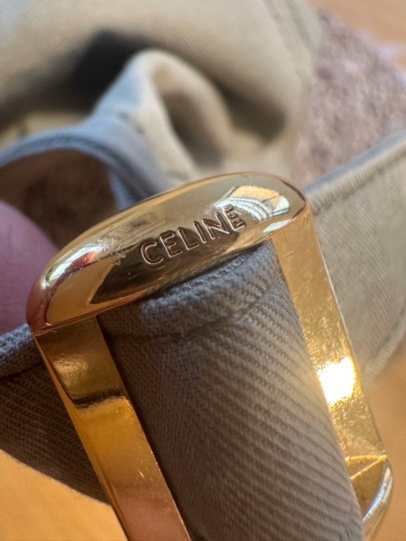 Celine セ カーキ ベースボールキャップ S