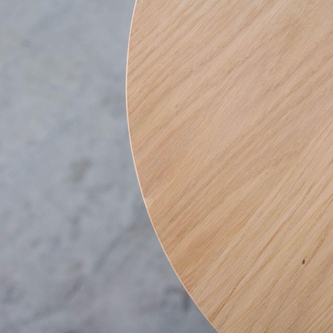 円形サイドテーブル ナチュラル×ブラック